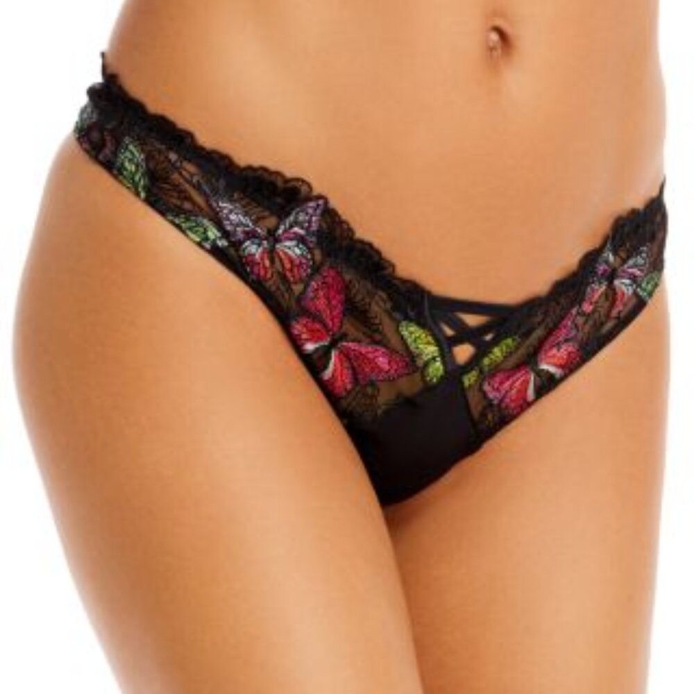 ISO Fleur du Mal butterfly embroidery thong Size 3